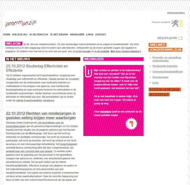 Screenshot of the original website homepage, which was text-heavy and lacked a clear visual hierarchy.